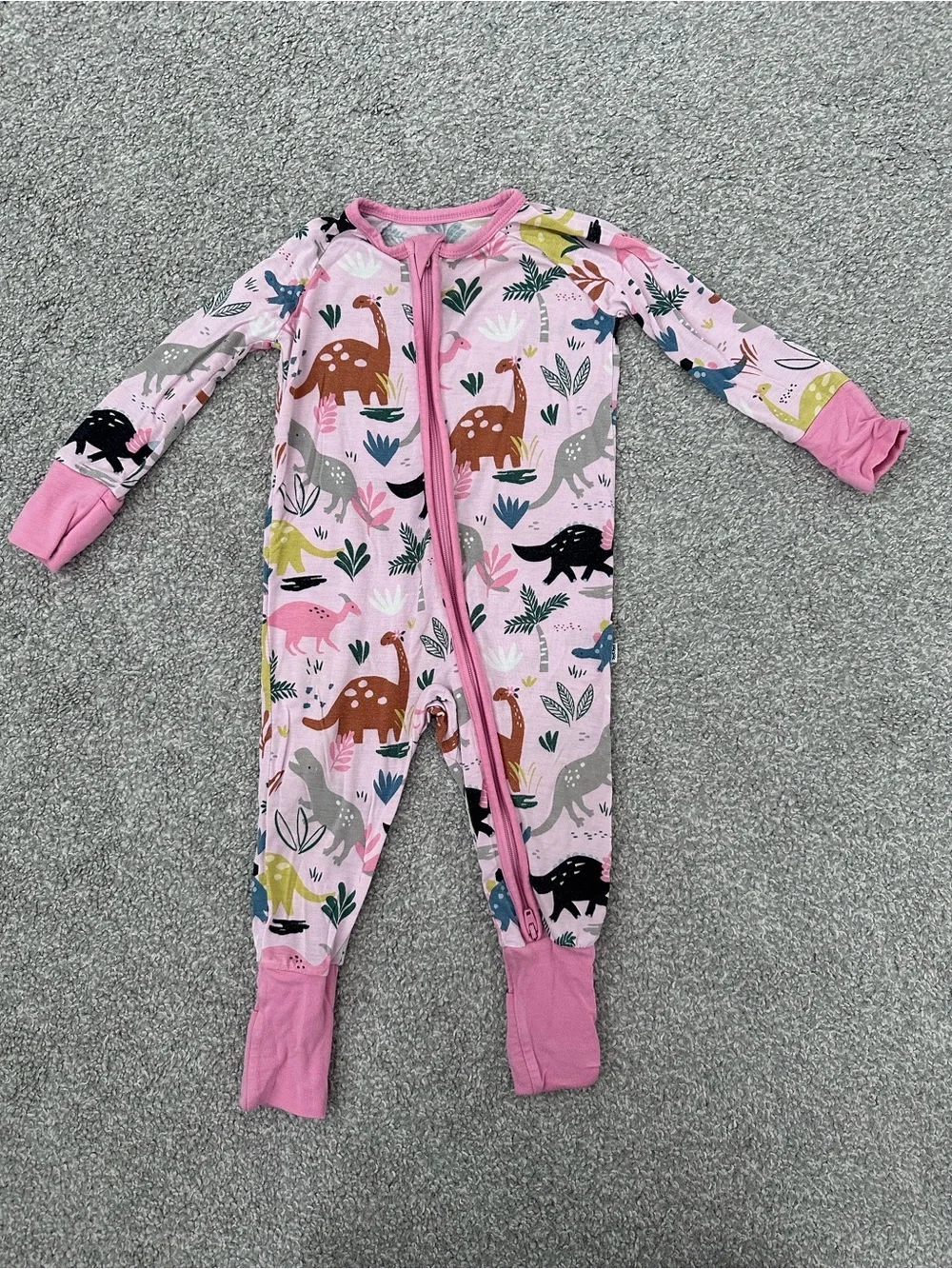 Little Sleepies Jurassic Jungle Print Zippy